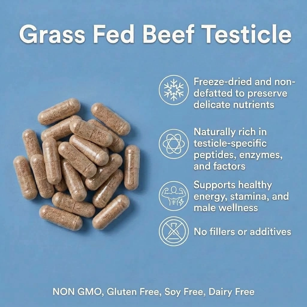 Grass fed beef testicle capsules benefits