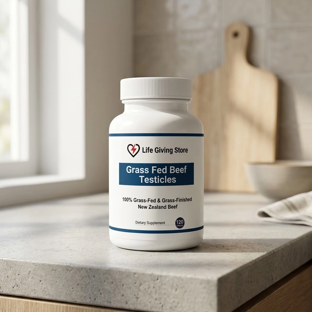 Grass fed beef testicle capsules lifestyle