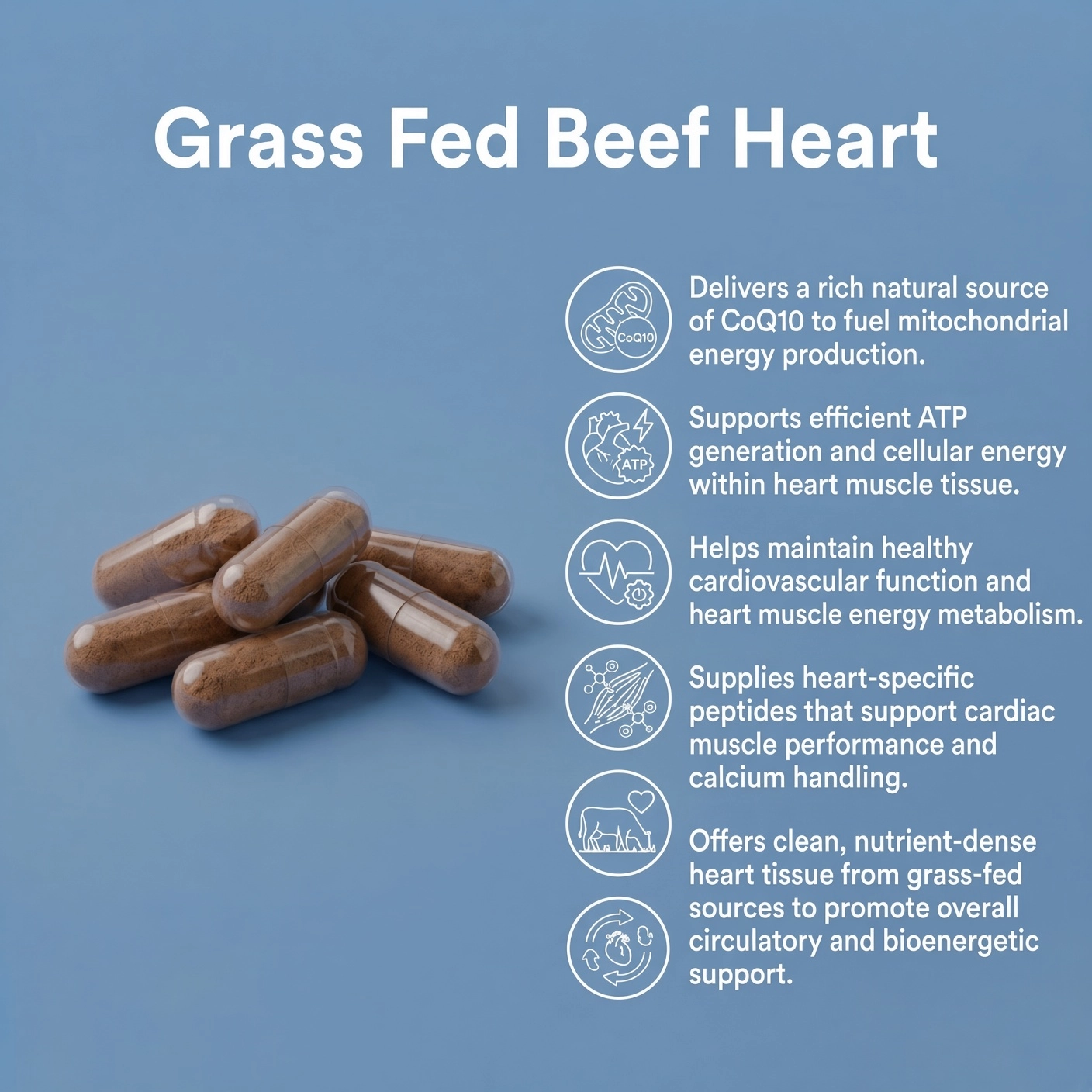 grass fed beef heart capsules benefits