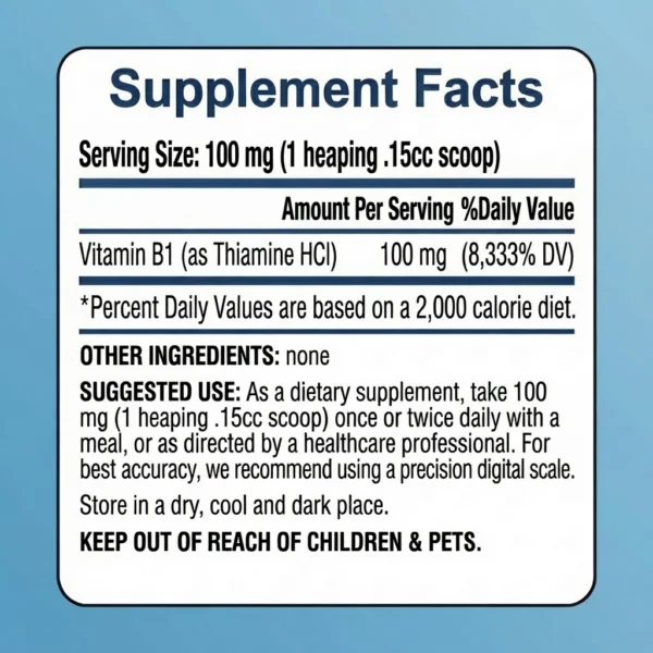 B1 powder Supplement Facts