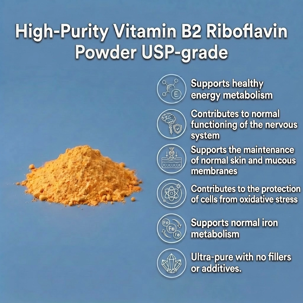 vitamin b2 riboflavin powder USP grade benefits