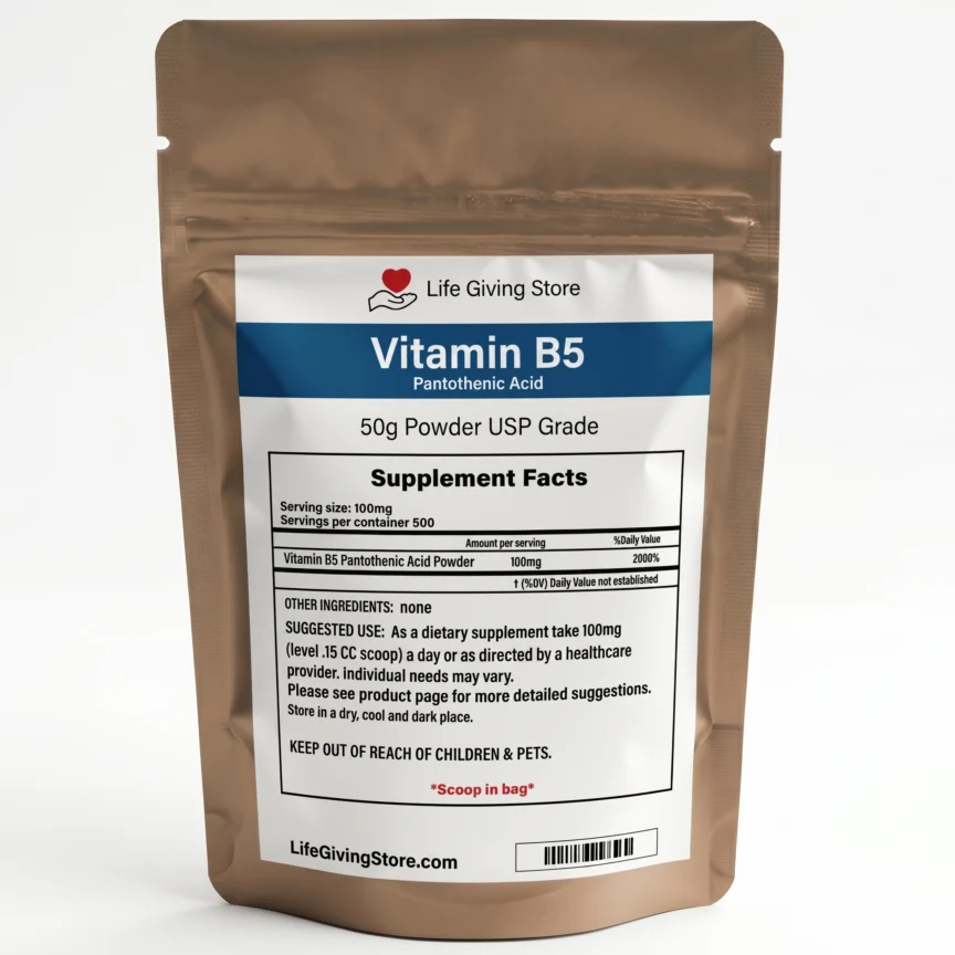 USP Grade Vitamin B5 Powder Pure Pantothenic Acid