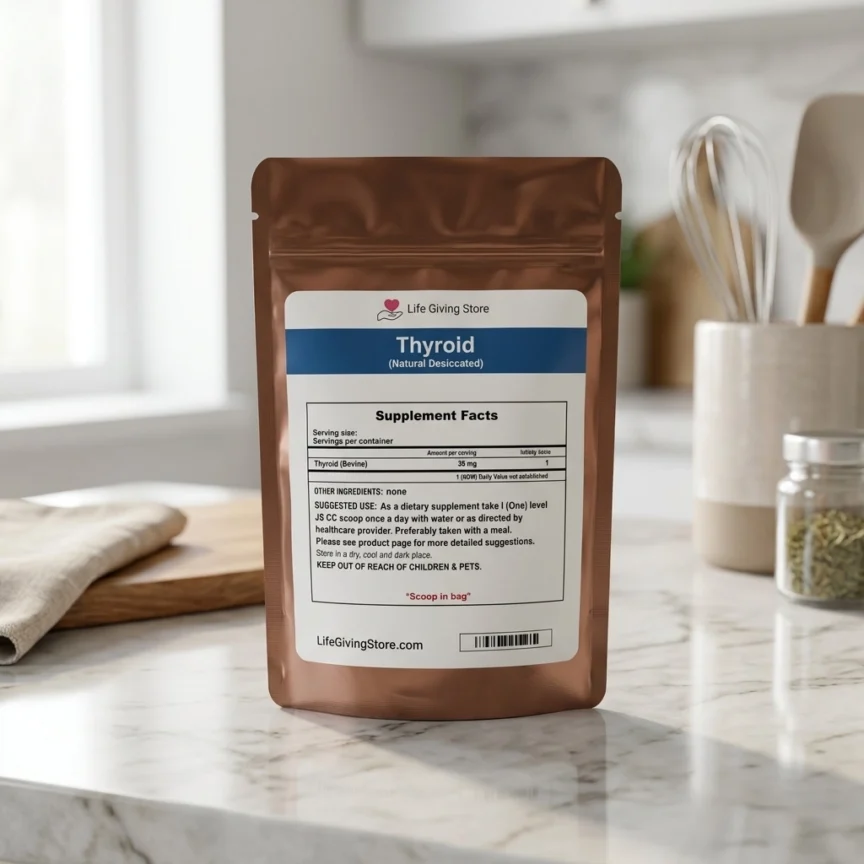 Grass Fed Beef Thyroid (Natural Desiccated)