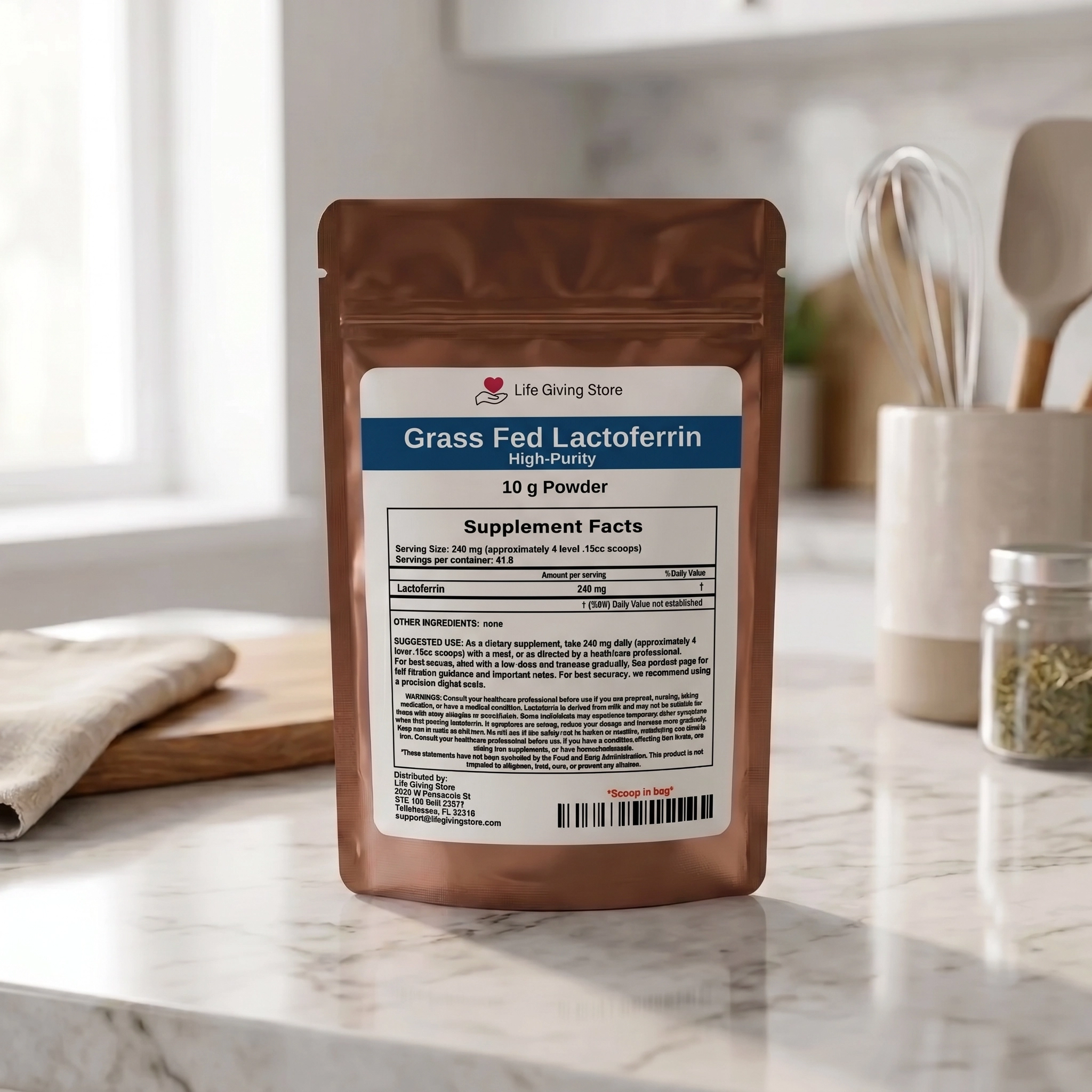 lactoferrin 10g powder supplement lifestyle