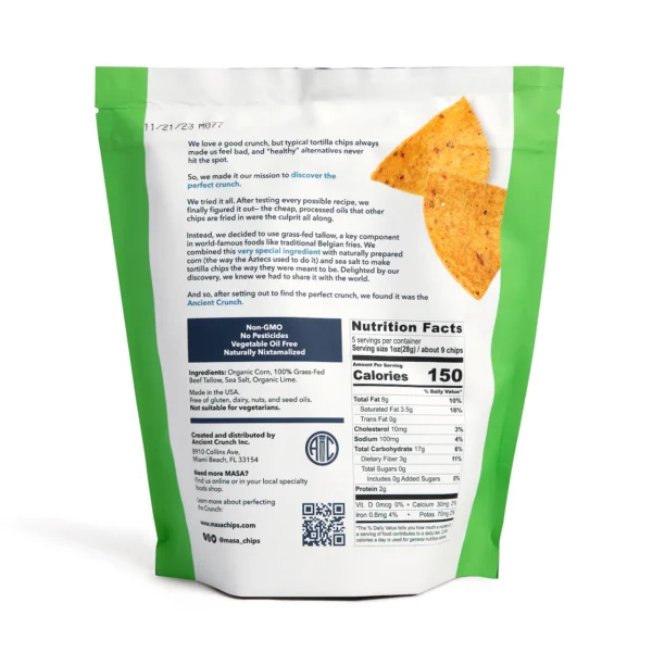 masa lime tortilla chips by ancient crunch