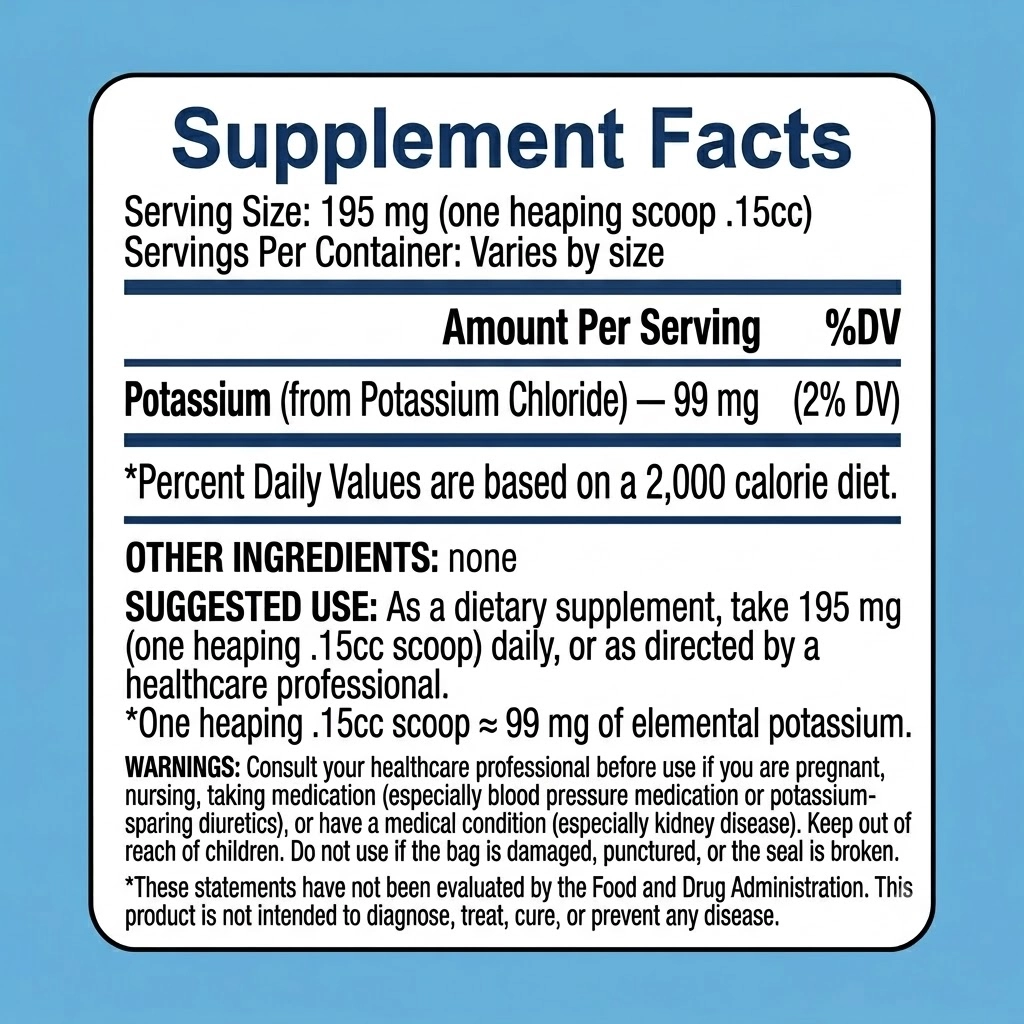 potassium chloride supplements facts
