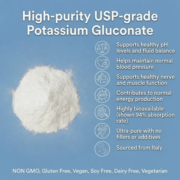 potassium gluconate powder USP grade benefits