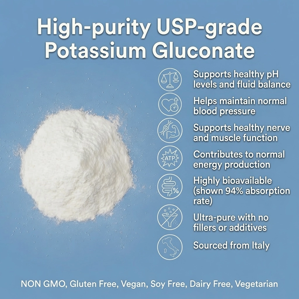 potassium gluconate powder USP grade benefits