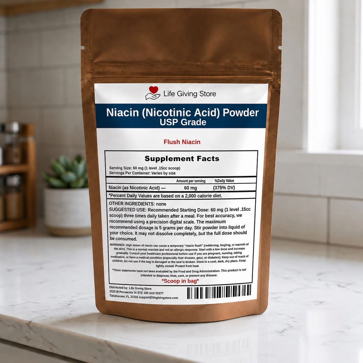 niacin nicotinic acid powder USP grade lifestyle
