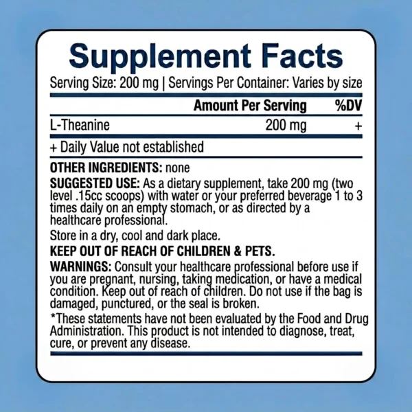 l-theanine powder usp grade supplements facts