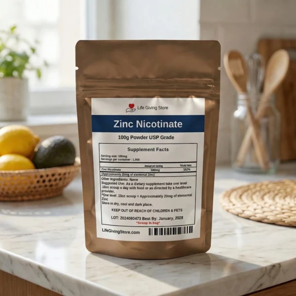zinc nicotinate 100mg powder