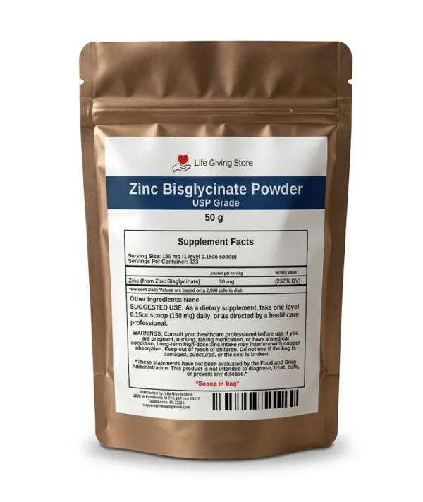 zinc bisglycinate powder USP grade main