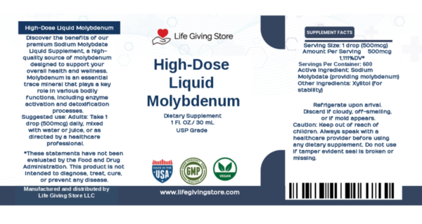 High Dose Liquid Molybdenum