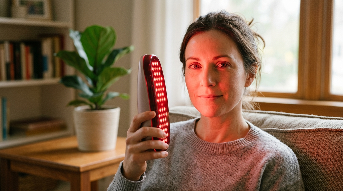 670 nm red light therapy device for vision support