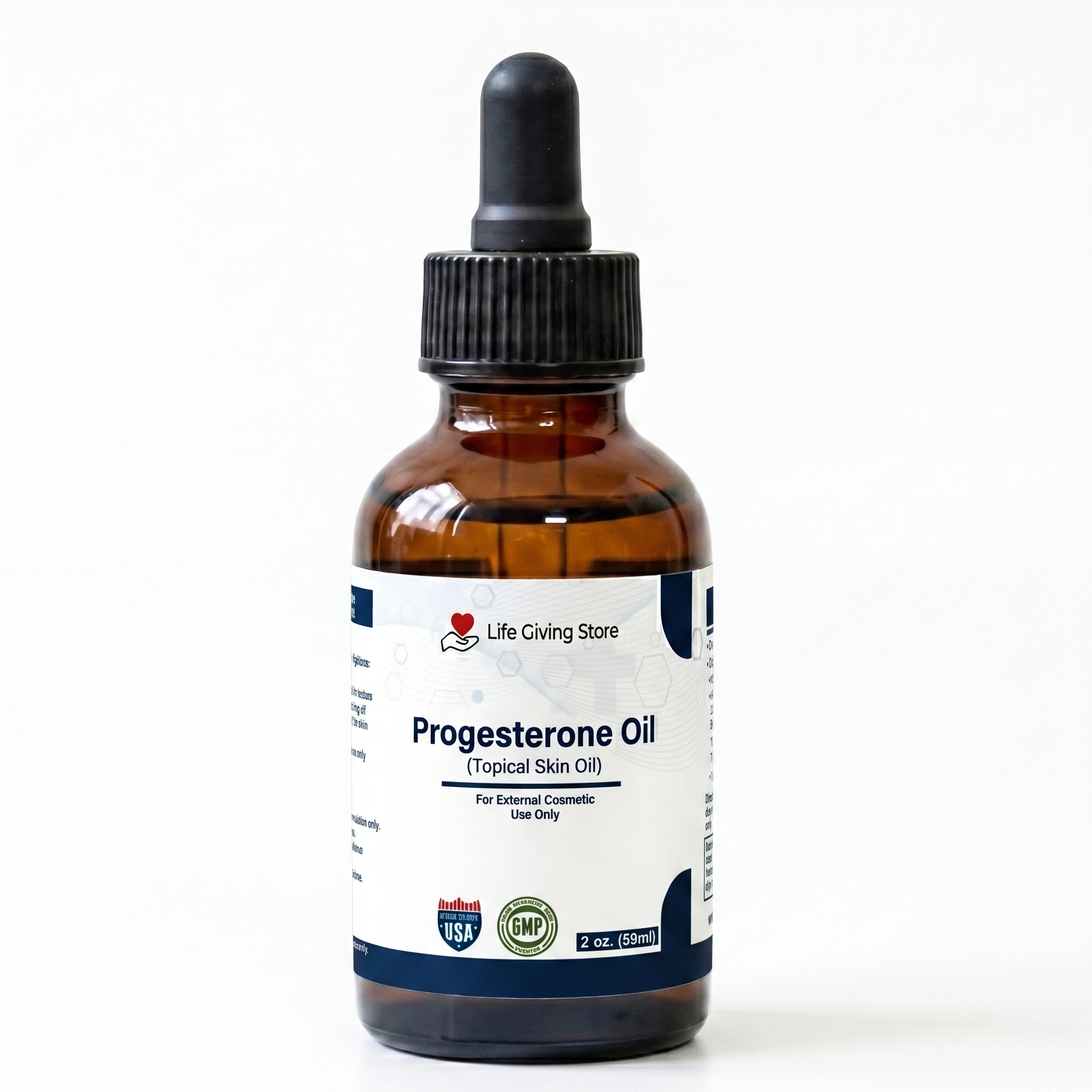 Progesterone oil topical