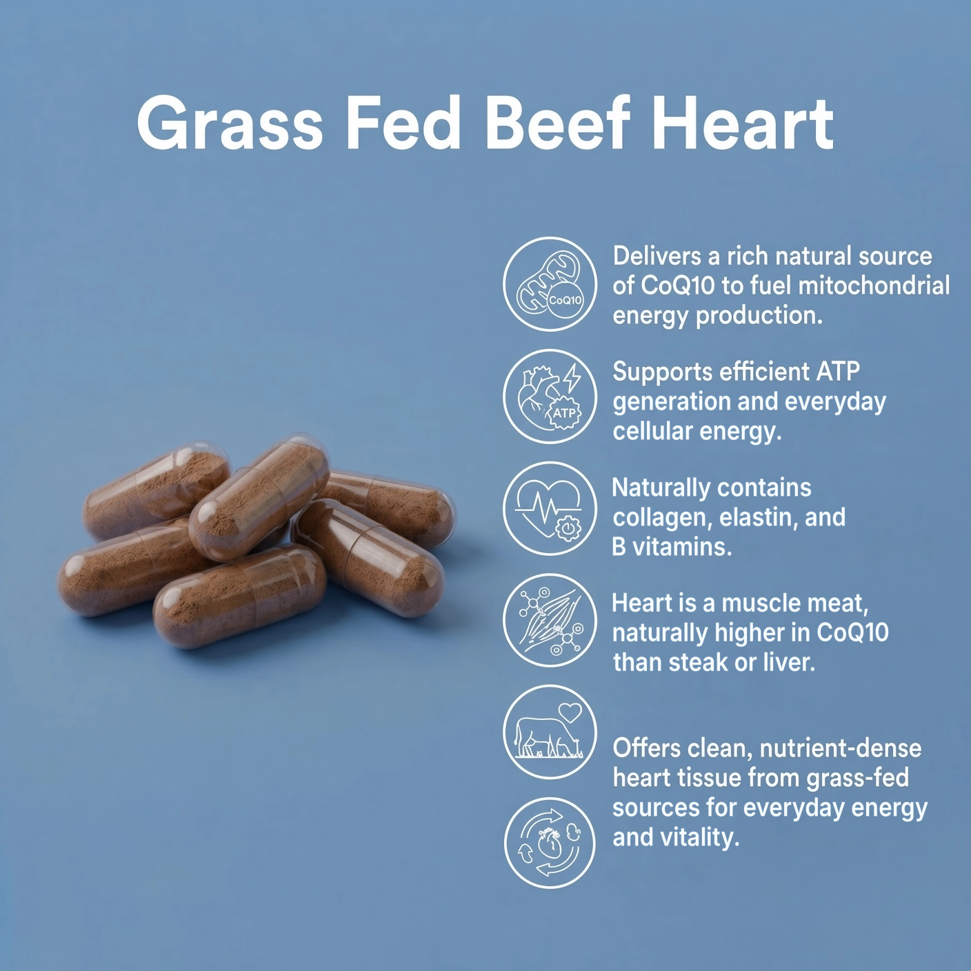 grass fed beef heart capsules benefits