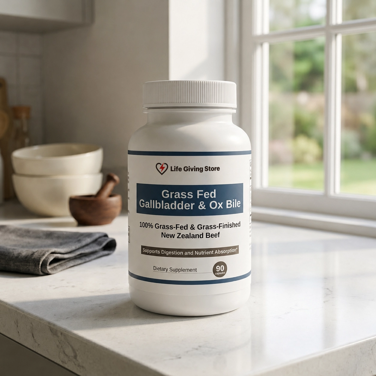 Grass fed gallbladder and ox bile capsules lifestyle
