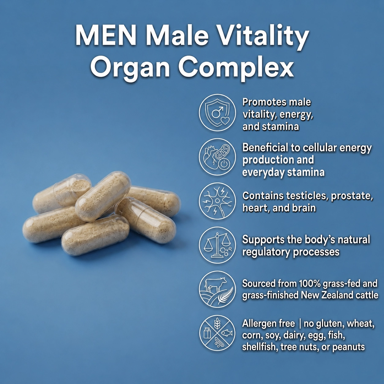 MEN male vitality organ complex capsules BENEFITS
