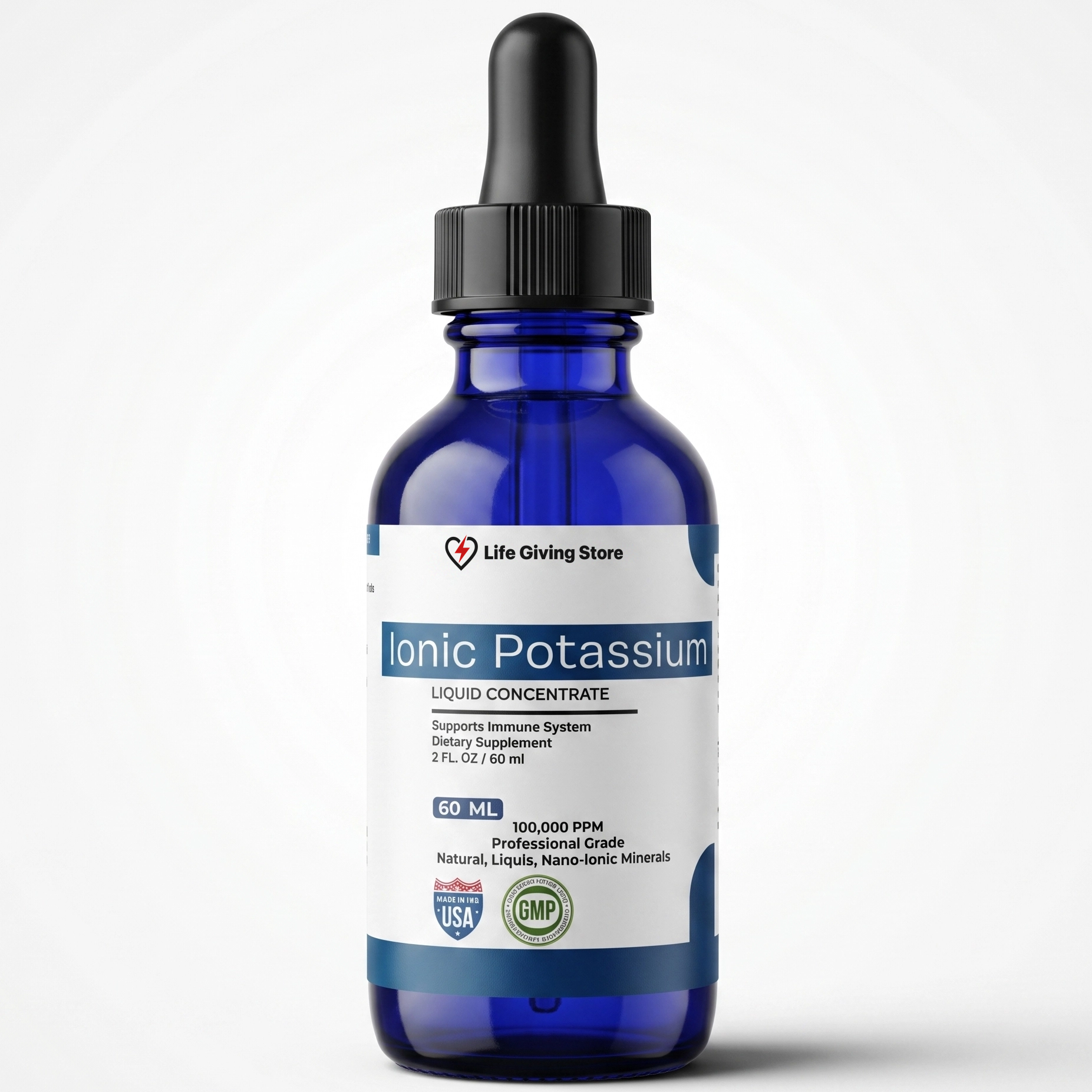 ionic potassium chloride liquid