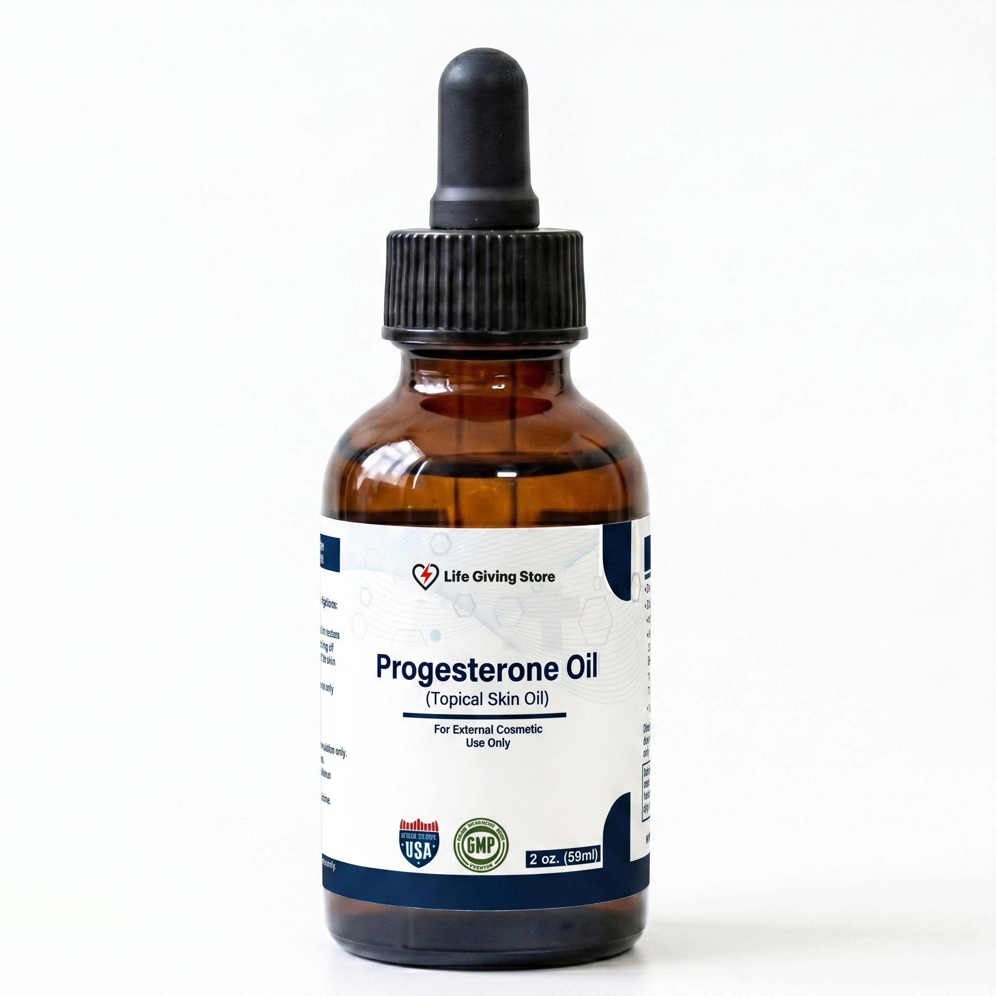 Progesterone oil topical