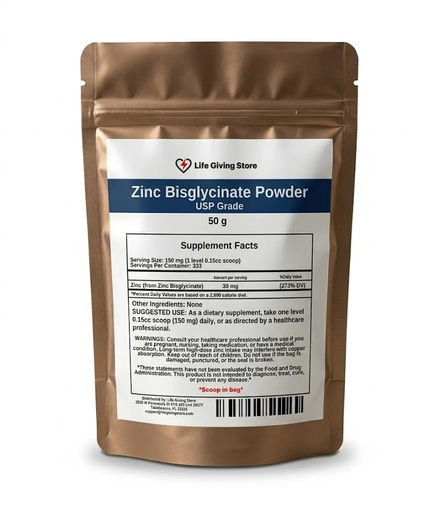 Zinc Bisglycinate Powder – USP Grade
